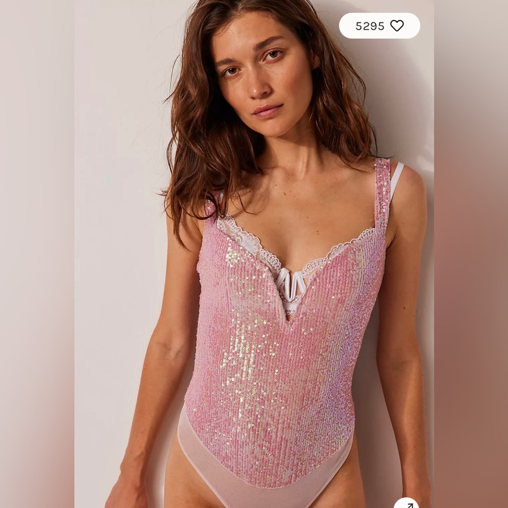 Free People Sparks Fly Corset Bodysuit